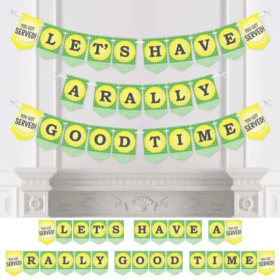 Big Dot of Happiness You Got Served - Tennis - Tennis Ball Party Bunting Banner - Party Decorations - Let's Have A Rally Good Time {1}