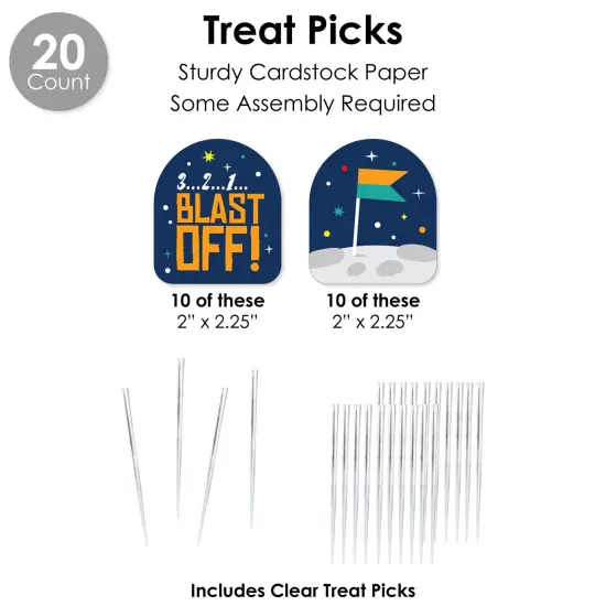 Big Dot of Happiness Blast Off to Outer Space - Rocket Ship Baby Shower or Birthday Party Favors and Cupcake Kit - Fabulous Favor Party Pack - 100 Pc {7}