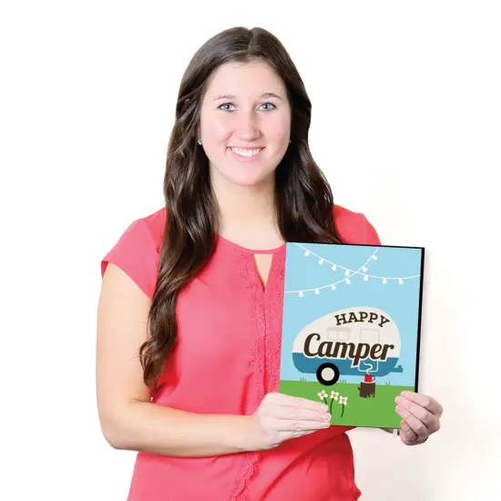 Big Dot of Happiness Happy Camper - Nursery Wall Art, Kids Room Decor and Camping Home Decorations - Gift Ideas - 7.5 x 10 - Set of 3 Prints {7}