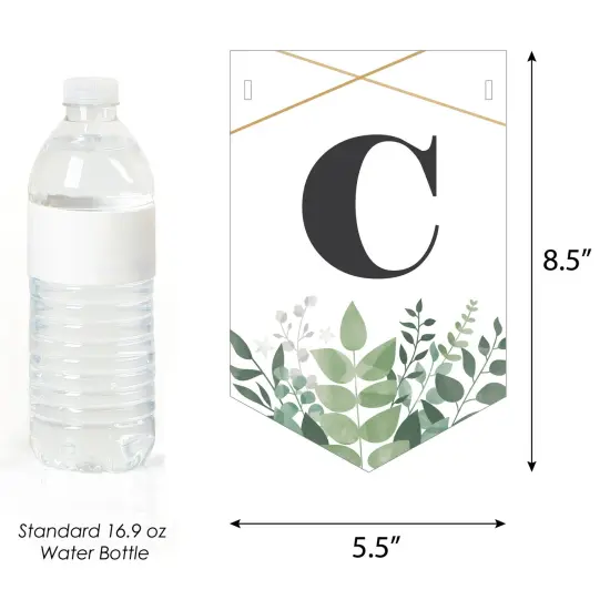 Big Dot of Happiness Boho Botanical Bride - Greenery Bridal Shower and Wedding Party Bunting Banner - Party Decorations - Congrats Bride-To-Be {4}