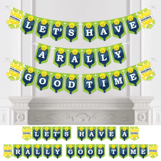 Big Dot of Happiness Let&rsquo;s Rally - Pickleball - Birthday or Retirement Party Bunting Banner - Party Decorations - Let's Have A Rally Good Time {1}