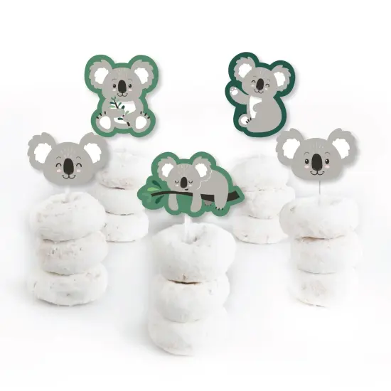 Big Dot of Happiness Koala Cutie - Dessert Cupcake Toppers - Bear Birthday Party and Baby Shower Clear Treat Picks - Set of 24 {3}