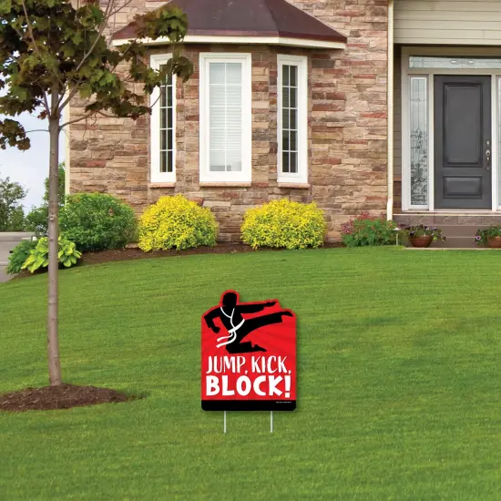Big Dot of Happiness Karate Master - Outdoor Lawn Sign - Martial Arts Birthday Party Yard Sign - 1 Piece {4}