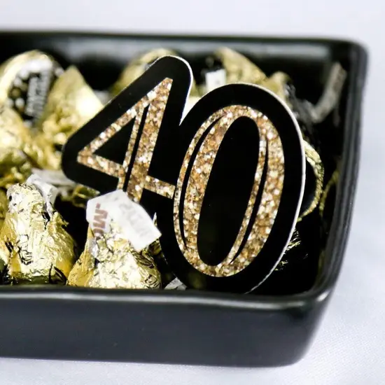Big Dot of Happiness Adult 40th Birthday - Gold - DIY Shaped Birthday Party Cut-Outs - 24 Count {7}