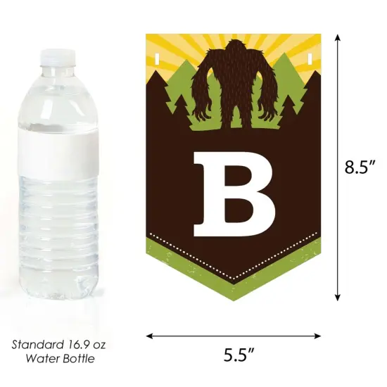 Big Dot of Happiness Sasquatch Crossing - Bigfoot Party or Birthday Party Bunting Banner - Party Decorations - Bigfoot Crossing {4}