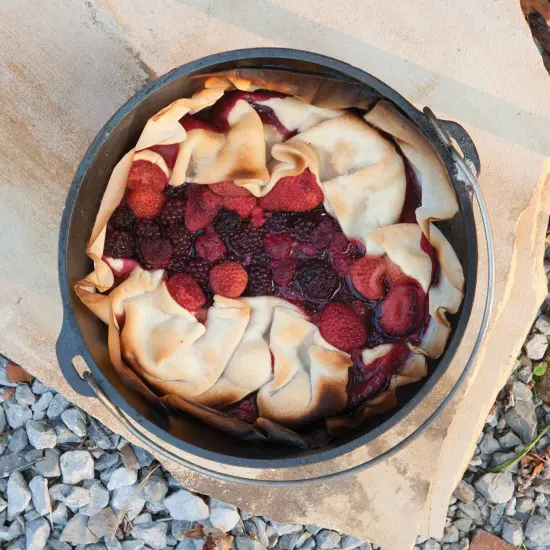 Lodge L10C03 Pre Seasoned Cast Iron Camp Dutch Oven 4 Quart Size 10 {6}