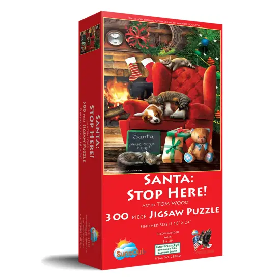 Sunsout Santa Stop Here 300 pc Christmas Jigsaw Puzzle 28840 {3}