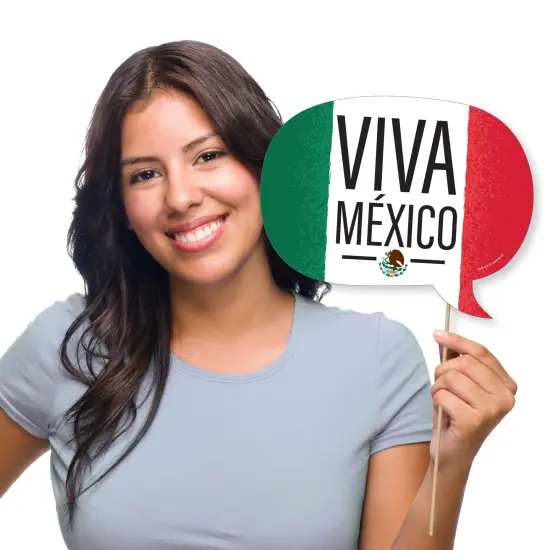 Big Dot of Happiness Funny Viva Mexico - Mexican Independence Day Party Photo Booth Props Kit - 10 Piece {3}