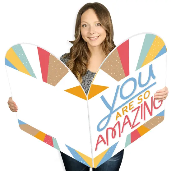 Big Dot of Happiness You Are So Amazing - Miss You Encouragement Giant Greeting Card - Big Shaped Jumborific Card - 16.5 x 22 inches {1}