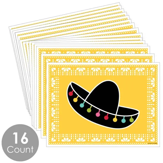 Big Dot of Happiness Let's Fiesta - Party Table Decorations - Fiesta Placemats - Set of 16 {4}