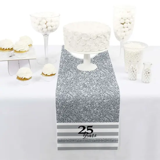 Big Dot of Happiness We Still Do - 25th Wedding Anniversary - Petite Anniversary Party Paper Table Runner - 12 x 60 inches {3}