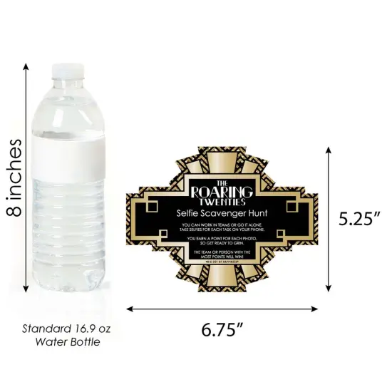 Big Dot of Happiness Roaring 20's - Selfie Scavenger Hunt - 1920s Art Deco Jazz Party Game - Set of 12 {4}