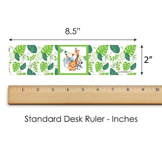 Big Dot of Happiness Jungle Party Animals - Safari Zoo Animal Birthday Party or Baby Shower Water Bottle Sticker Labels - Set of 20 {6}