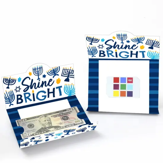 Big Dot of Happiness Hanukkah Menorah - Chanukah Holiday Party Money And Gift Card Holders - Set of 8 {3}