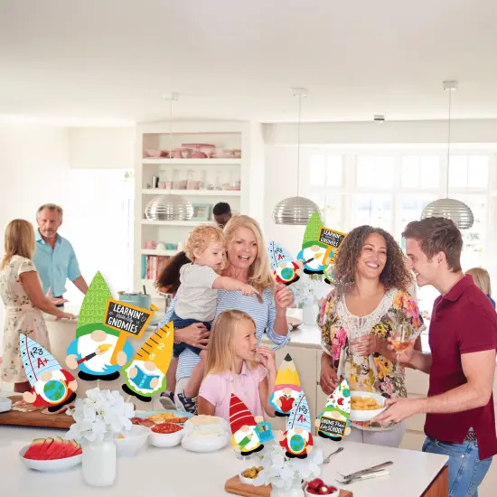 Big Dot of Happiness School Gnomes - Teacher and Classroom Decorations Centerpiece Sticks - Showstopper Table Toppers - 35 Pieces {6}