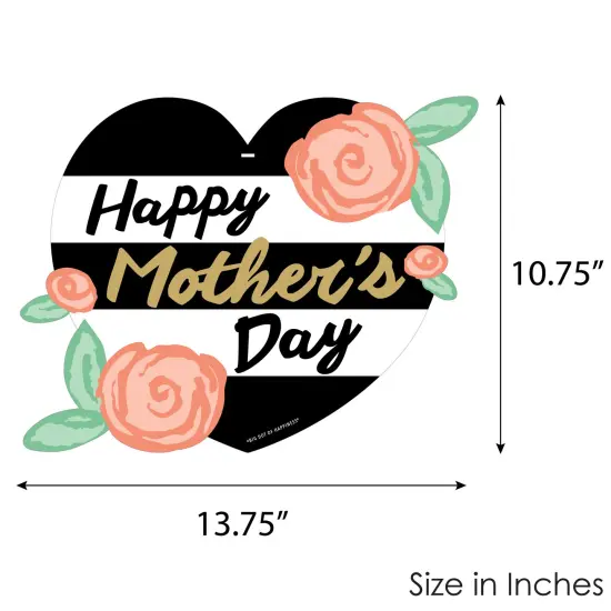 Big Dot of Happiness Best Mom Ever - Hanging Porch Mother's Day Party Outdoor Decorations - Front Door Decor - 1 Piece Sign {7}