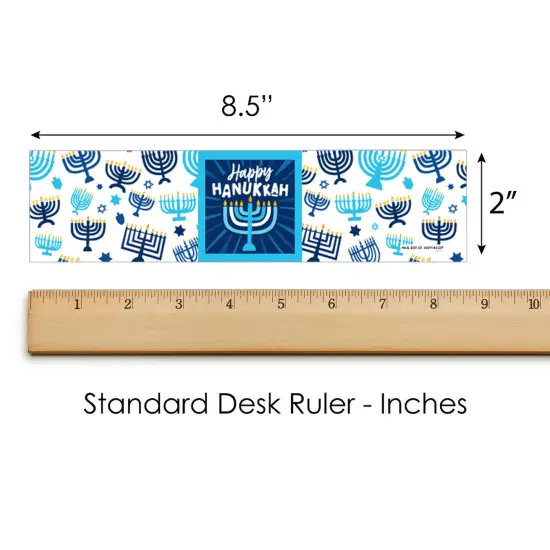 Big Dot of Happiness Hanukkah Menorah - Chanukah Holiday Party Water Bottle Sticker Labels - Set of 20 {6}