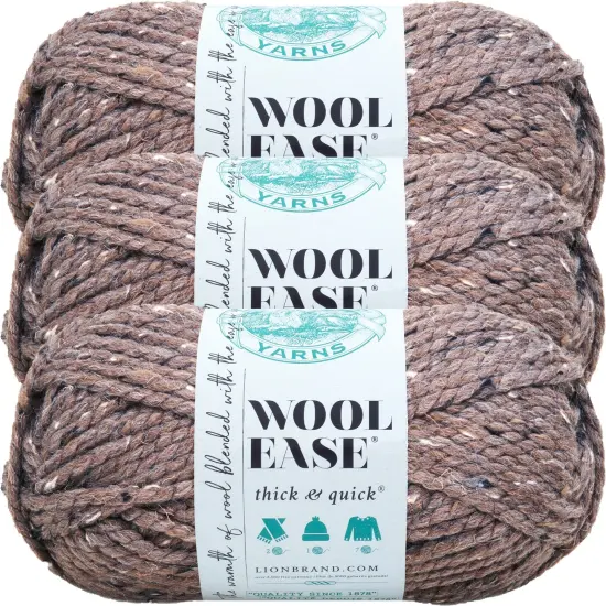 (3 Pack) Lion Brand Wool-Ease Thick & Quick Yarn - Barley {1}