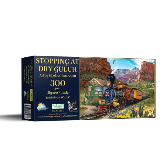 Sunsout Stopping at Dry Gulch 300 pc Jigsaw Puzzle 31503 {3}