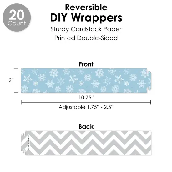 Big Dot of Happiness Winter Wonderland - Snowflake Holiday Party and Winter Wedding Favors and Cupcake Kit - Fabulous Favor Party Pack - 100 Pieces {4}