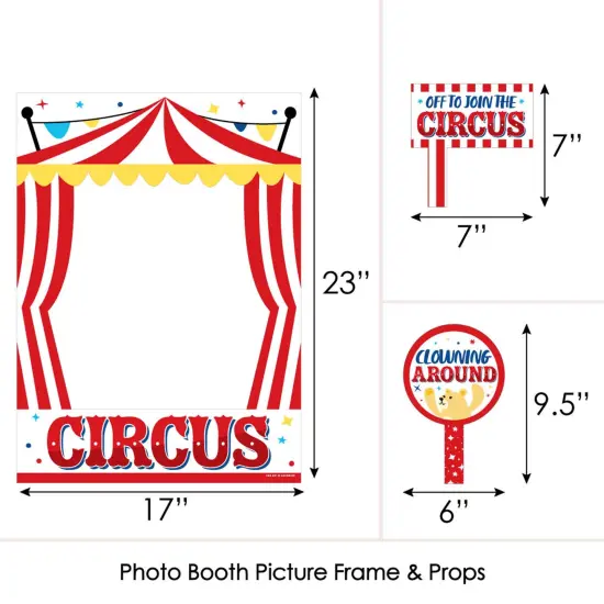 Big Dot of Happiness Carnival - Step Right Up Circus - Carnival Themed Party Selfie Photo Booth Picture Frame and Props - Printed on Sturdy Material {6}