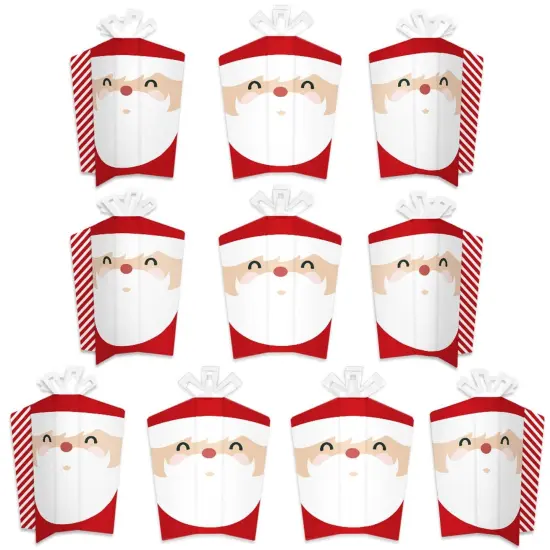 Big Dot of Happiness Jolly Santa Claus - Table Decorations - Christmas Party Fold and Flare Centerpieces - 10 Count {1}