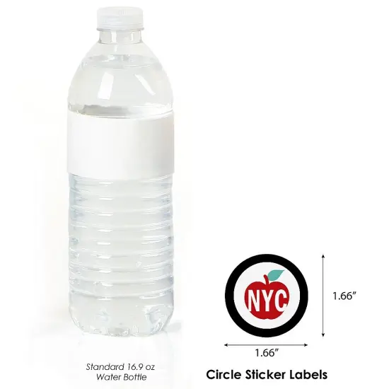 Big Dot of Happiness NYC Cityscape - New York City Party Circle Sticker Labels - 24 Count {4}