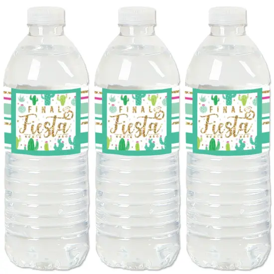 Big Dot of Happiness Final Fiesta - Last Fiesta Bachelorette Party Water Bottle Sticker Labels - Set of 20 {1}