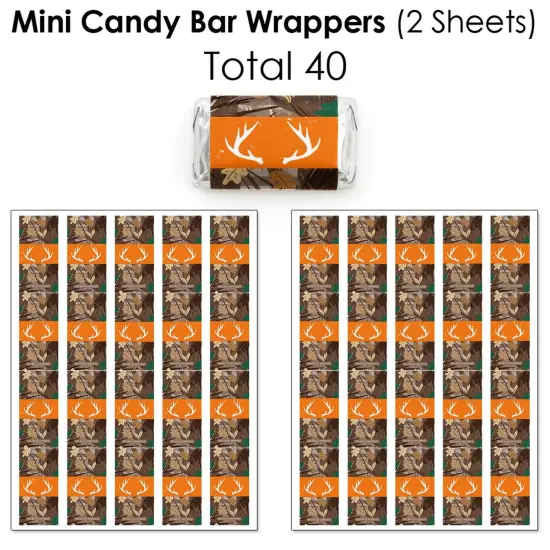 Big Dot of Happiness Gone Hunting - Deer Hunting Camo Baby Shower or Birthday Party Candy Favor Sticker Kit - 304 Pieces {4}