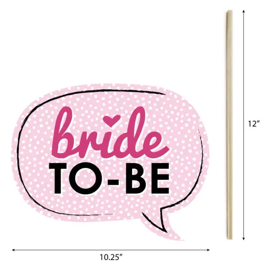 Big Dot of Happiness Bride-to-Be - Bachelorette Party Photo Booth Props Kit - 20 Count {7}