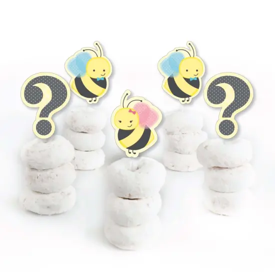 Big Dot of Happiness What Will It Bee - Dessert Cupcake Toppers - Gender Reveal Clear Treat Picks - Set of 24 {3}