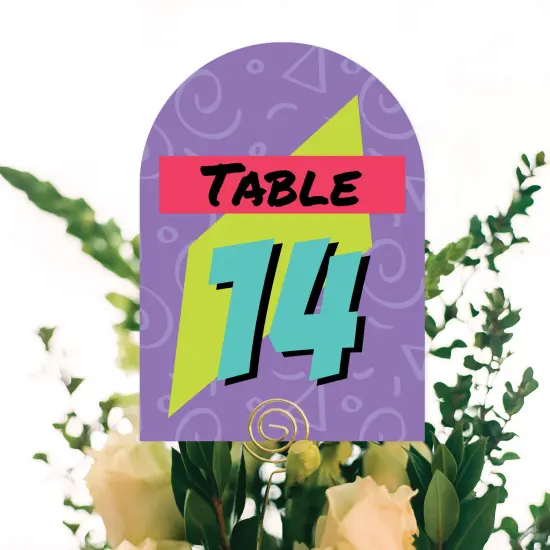 Big Dot of Happiness 90&rsquo;s Throwback - 1990s Party Double-Sided 5 x 7 inches Cards - Table Numbers - 1-20 {6}