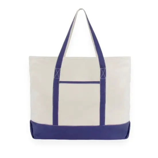 Extra Large Canvas Tote Navy {1}