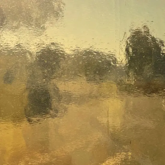 Wissmach COE 96-11 Honey Transparent Fusible Glass Sheet {2}