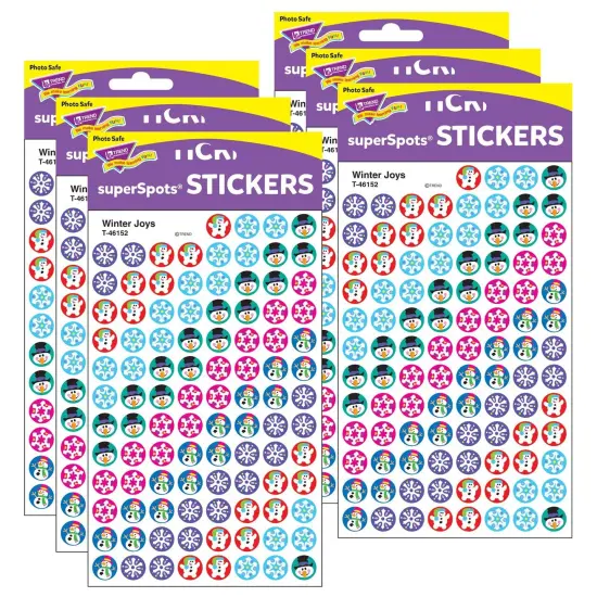 Winter Joys superSpots&reg; Stickers, 800 Per Pack, 6 Packs {1}
