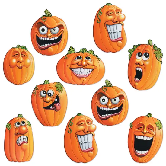 Beistle - Mini Wacky Jack-O-Lantern Cutouts - 4" - 24 Pack {1}
