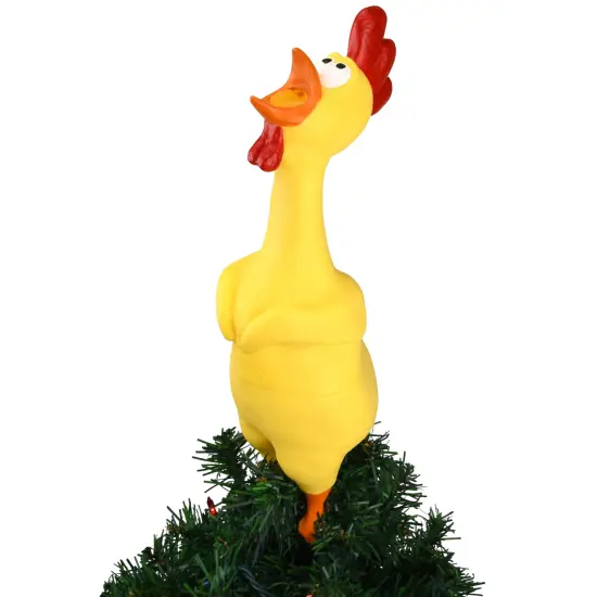 Tree Buddees Hilarious Rubber Chicken Christmas Tree Topper - Large 14" {1}