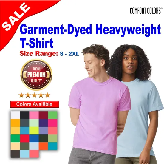 Comfort Colors&reg; Garment Dyed Heavyweight Crewneck Short Sleeve T-Shirt Graphite {3}
