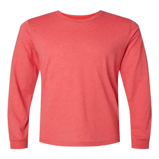 BELLA + CANVAS&reg; Unisex Triblend Long Sleeve Crewneck Tee Red triblend {1}