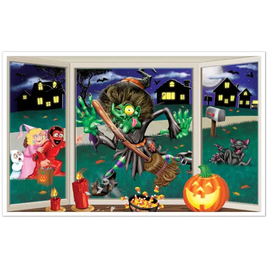 Beistle - Crashing Witch Insta-View - 3' 2" x 5' 2" - 6 Pack {1}
