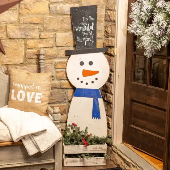 57" Snowman Porch Sign {2}