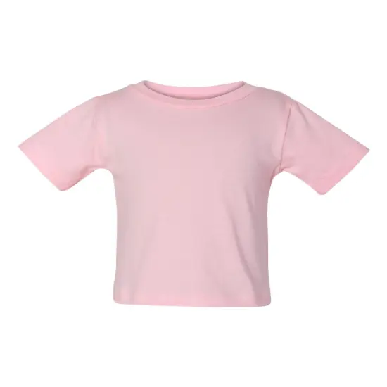 BELLA + CANVAS&reg; Infant Jersey Tee Crewneck Short Sleeve T-Shirt Pink {1}