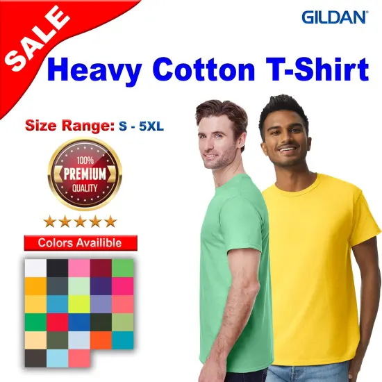 Gildan&reg; Heavy Cotton Crewneck Short Sleeve Tee Yellow Haze {3}