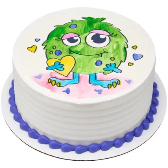 Paintable Love Monster Valentine's Day Edible Cake Image PhotoCake&reg; {3}