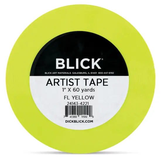 Blick Artist Tape - Fluorescent Yellow, 1" x 60 yds {2}