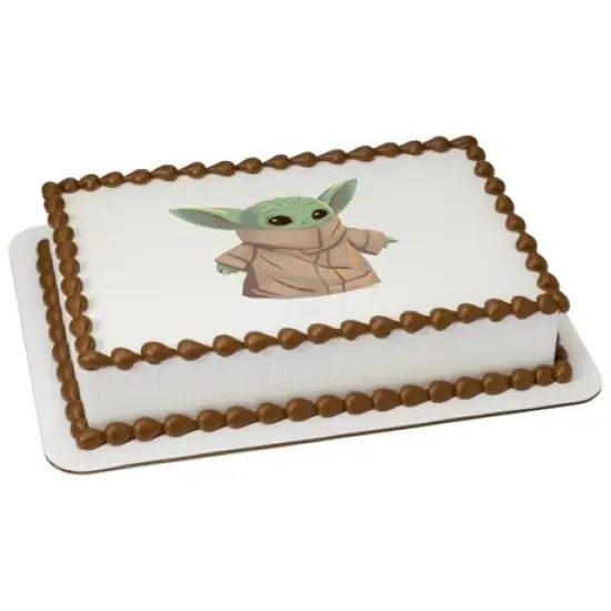 Star Wars The Mandalorian The Child Baby Yoda Edible Cake Image PhotoCake&reg; {1}