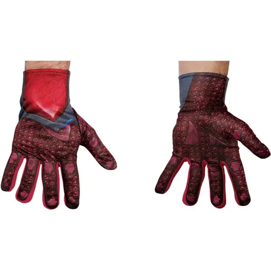 Mens Power Rangers Movie Red Ranger Gloves Costume Accessory {1}