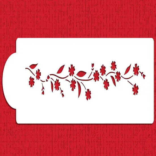 Forget Me Not Cake Stencil Side | C548 by Designer Stencils | Stencils for Royal Icing, Airbrush, Dusting Powder | {1}