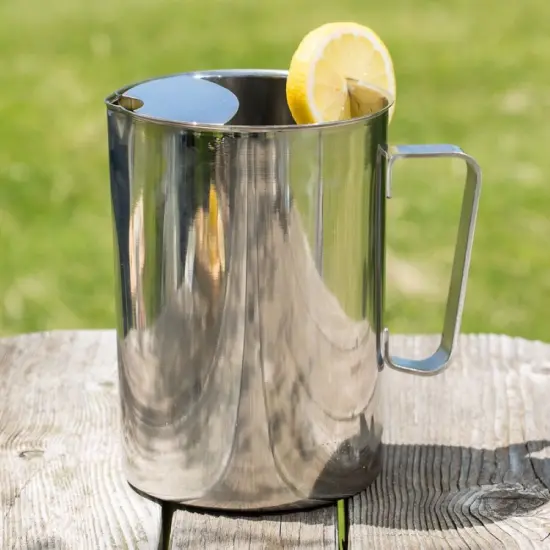 Lindy's Stainless Steel Pitcher, Retro Style with Ice Guard for Servings Drinks {3}