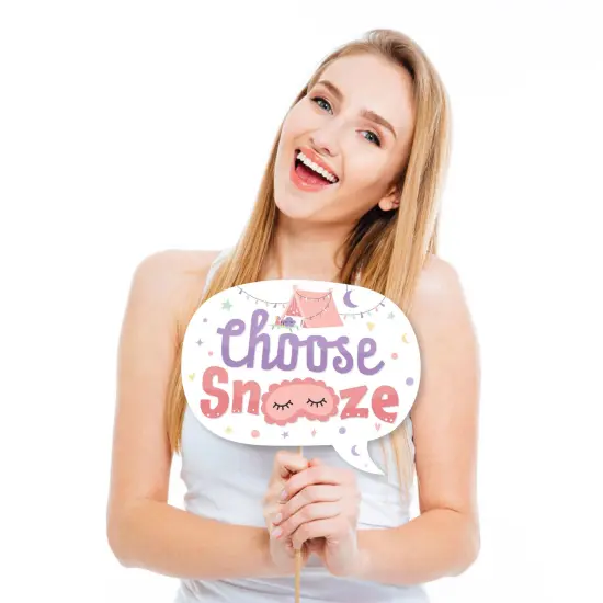 Big Dot of Happiness Pajama Slumber Party - Girls Sleepover Birthday Party Photo Booth Props Kit - 20 Count {4}